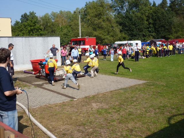 Požární útok v podání Slepotic.